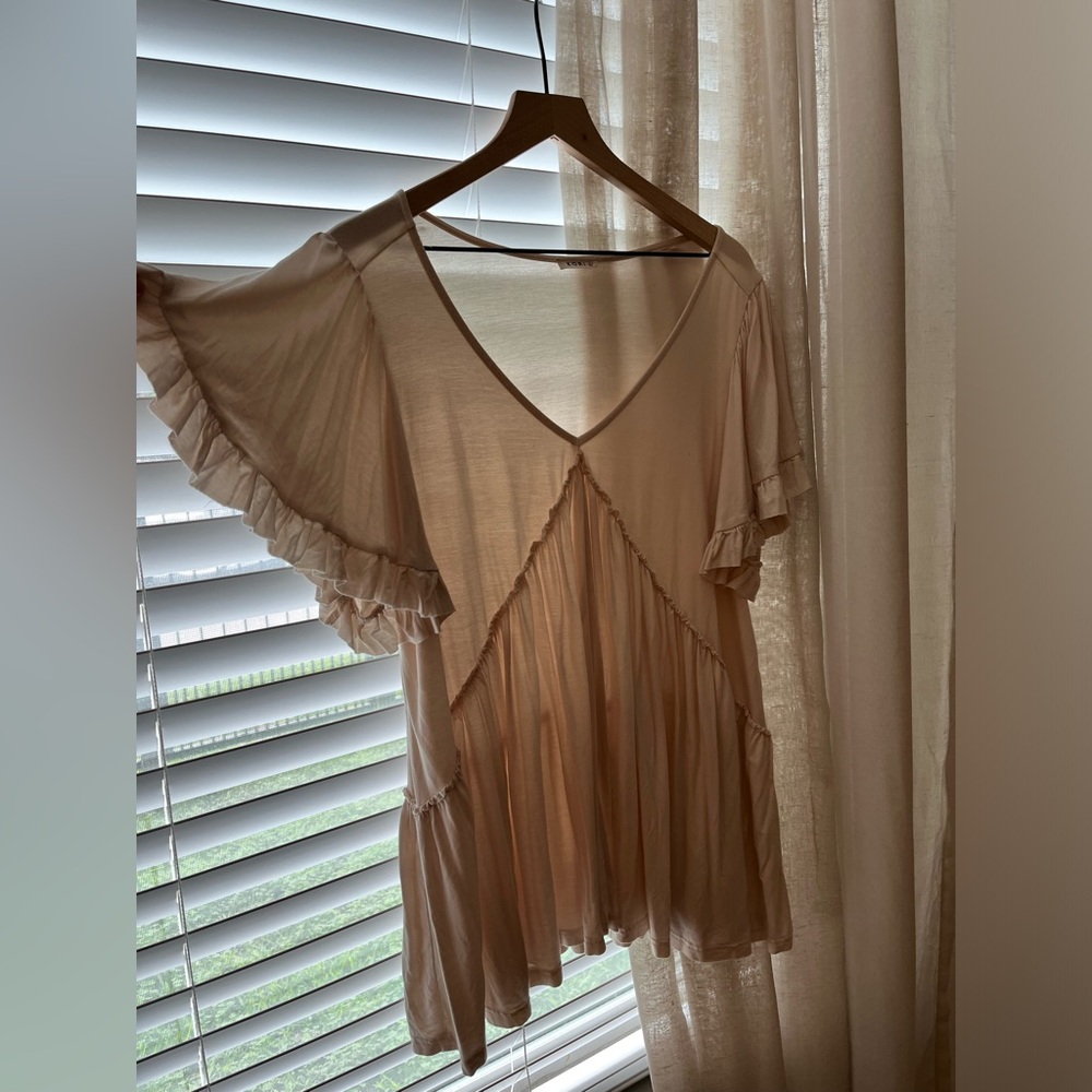 Peplum Ruffle Top